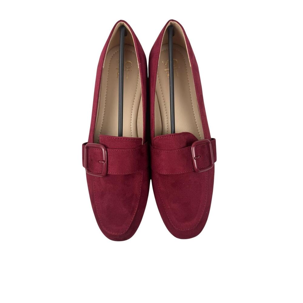YOKI EDLINE-27 Women's Flat Loafer‎ with Buckle, Red, 8.5 M US - Picture 4 of 7